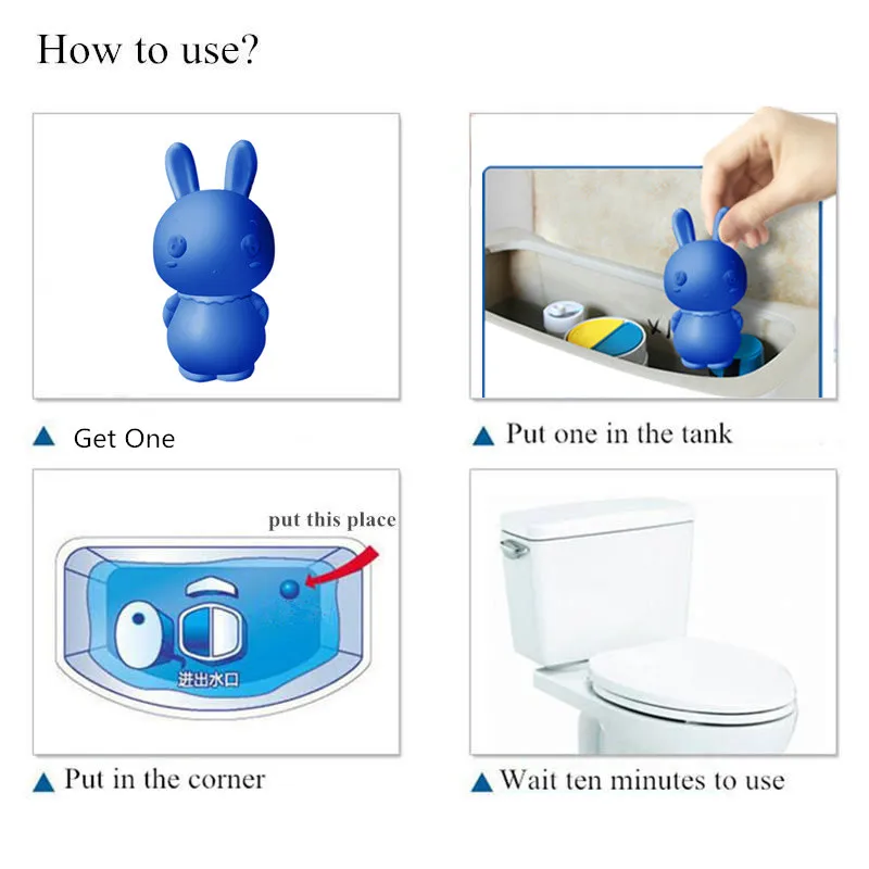 Cute Blue Rabbit Toilet Cleaner Magic Automatic Flush Toilet Cleaner Helper Blue Bubble Cleaning Deodorizes Bathroom 65 Days Use
Cute Blue Rabbit Toilet Cleaner Magic Automatic Flush Toilet Cleaner Helper Blue Bubble Cleaning Deodorizes Bathroom 65 Days Use
