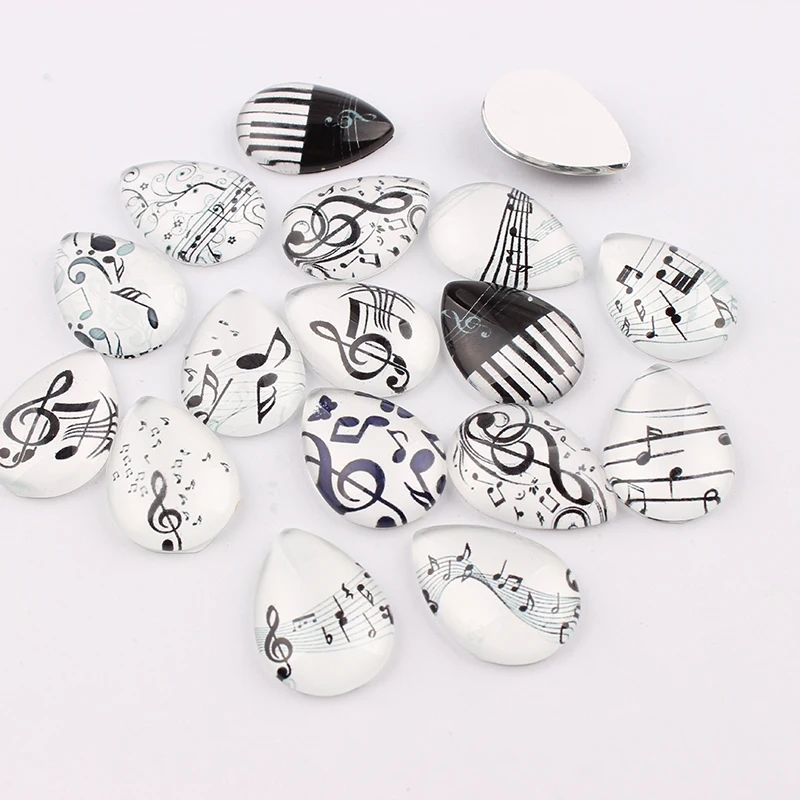 Water Drop Mix Style Musical Note 16pcs Glass Cabochon 18x25mm Flatback Dome Cabochon Base Setting DIY Accessories Jewelry
Water Drop Mix Style Musical Note 16pcs Glass Cabochon 18x25mm Flatback Dome Cabochon Base Setting DIY Accessories Jewelry