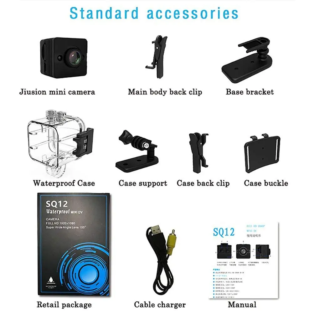 SQ12 Mini Camera Small Cam 1080P Night Vision Mini Camcorder Video Camera DVR Infrared Monitor Recorder Sport Mini Camera
SQ12 Mini Camera Small Cam 1080P Night Vision Mini Camcorder Video Camera DVR Infrared Monitor Recorder Sport Mini Camera