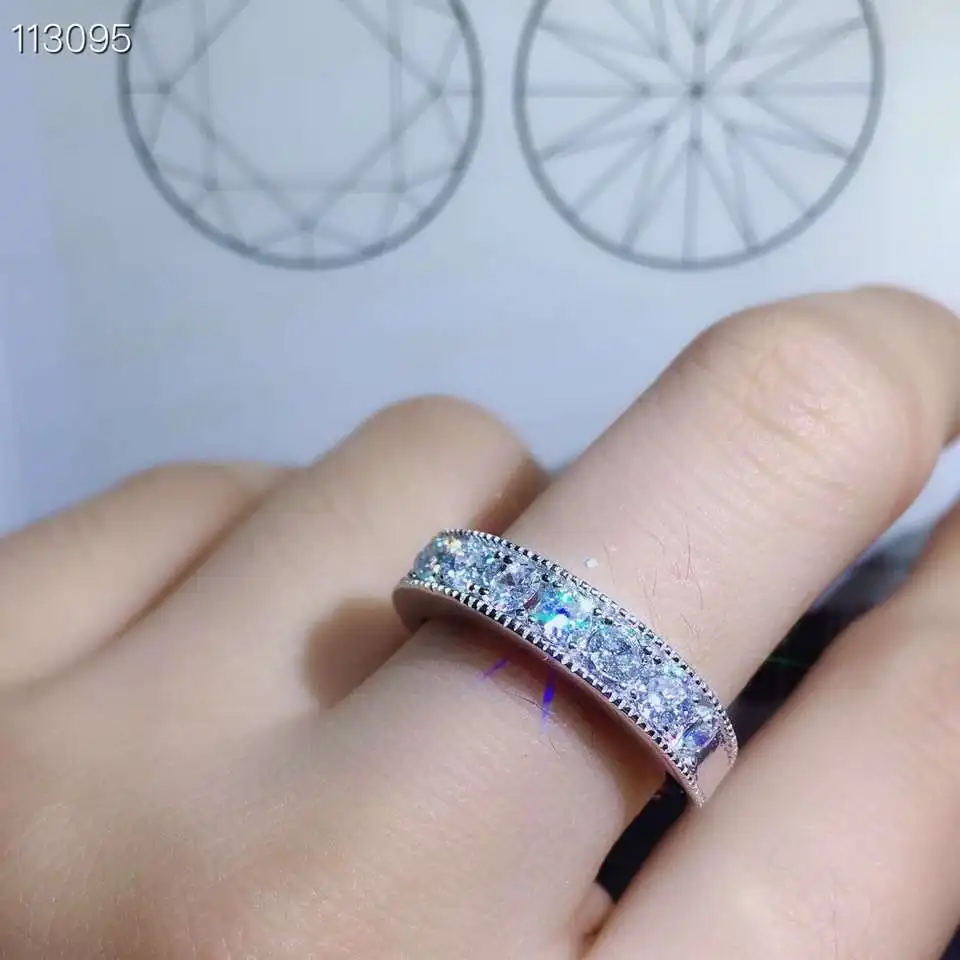 

[MeiBaPJ Блестящий синтетический драгоценный камень, классика, простое кольцо для женщин 925 стерлингового серебра ювелирные украшения Свадебн...
