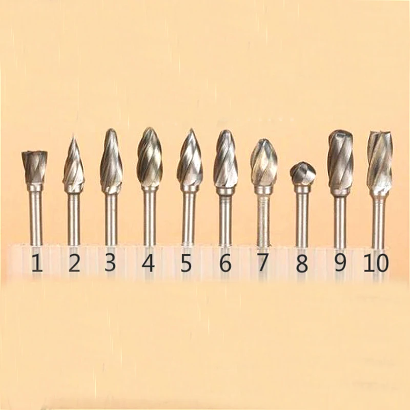 10pcs/set 3mm Rough carbide cemented carbide Rotary file engraving milling cutter grinding head
10pcs/set 3mm Rough carbide cemented carbide Rotary file engraving milling cutter grinding head