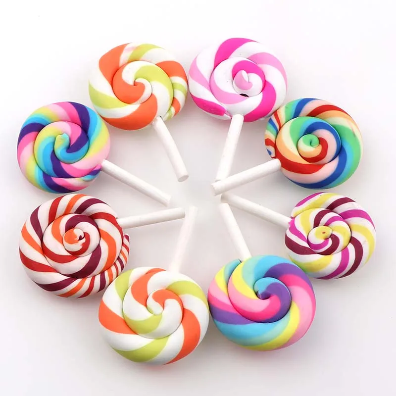 New 10pcs Spiral Rainbow Polymer Clay Cabochons Beauty Kawaii lollipop Candy Flatback For DIY Phone Decoration Resin Mold Fill
New 10pcs Spiral Rainbow Polymer Clay Cabochons Beauty Kawaii lollipop Candy Flatback For DIY Phone Decoration Resin Mold Fill