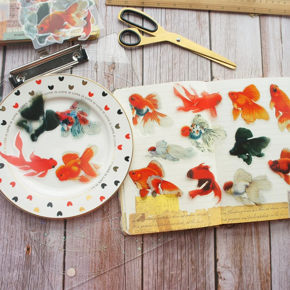 28pcs Red Black White Goldfish Style PVC Sticker Scrapbooking DIY Gift Packing Label Decoration Tag
28pcs Red Black White Goldfish Style PVC Sticker Scrapbooking DIY Gift Packing Label Decoration Tag