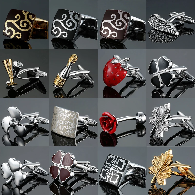 Quality enamel sanding, retro pattern, clover cufflinks, fashionable men's French shirt cufflinks Direct selling wholesale
Quality enamel sanding, retro pattern, clover cufflinks, fashionable men's French shirt cufflinks Direct selling wholesale