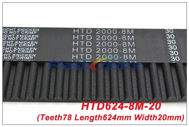 

5 шт. ремень HTD8M 624 8 м 20 зубьев = 78 длина = 624 мм Ширина = 20 мм 8 м ремень ГРМ резиновый пояс с закрытым контуром 624-8 м S8M шкив ГРМ