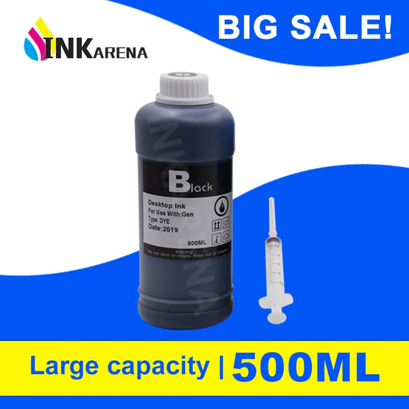 INKARENA 500ml Ink Refill kit Dye Printer ink Black Color for HP 122 121 123 301 302 300 304 650 652 21 22 140 XL Ink Cartridge
INKARENA 500ml Ink Refill kit Dye Printer ink Black Color for HP 122 121 123 301 302 300 304 650 652 21 22 140 XL Ink Cartridge