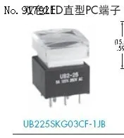[ZOB] UB2-25 кнопочный переключатель UB2-25H1 NKK тонкий плоский с подсветкой