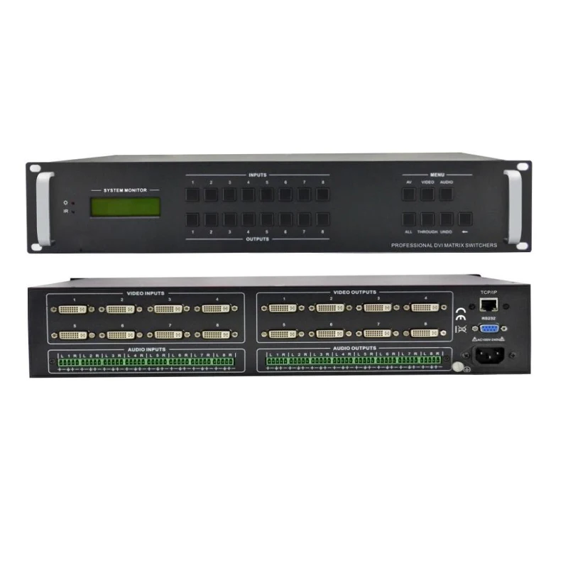 DVI matrix 8X8 DVI swither splitter 8 in 8 out DVI Matrix Swither Splitter with audio&RS232 IR Control
DVI matrix 8X8 DVI swither splitter 8 in 8 out DVI Matrix Swither Splitter with audio&RS232 IR Control