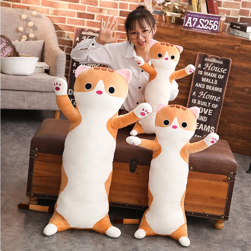 65/90/110cm Long Cat Pillow Plush Toy Soft Cushion Stuffed Animal Doll Sleep Sofa Bedroom Decor Kawaii Lovely Gifts for Kids
65/90/110cm Long Cat Pillow Plush Toy Soft Cushion Stuffed Animal Doll Sleep Sofa Bedroom Decor Kawaii Lovely Gifts for Kids