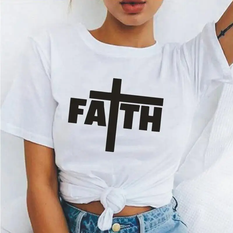 Женская футболка с надписью FAITH, Повседневная футболка с коротким рукавом в стиле Харадзюку, Женская хипстерская футболка вера в Иисуса, жен...
Женская футболка с надписью FAITH, Повседневная футболка с коротким рукавом в стиле Харадзюку, Женская хипстерская футболка вера в Иисуса, жен...