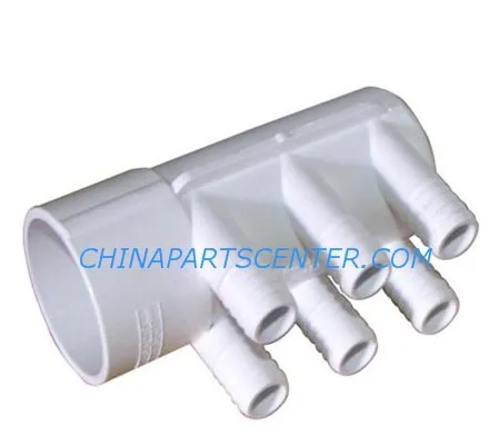 Spa Hot Tub Aqua Manifold PVC x Dead End x (6) 3/4" ports, PVC Water Manifold 2"S x 2" S with 6 3/4" Ports
Spa Hot Tub Aqua Manifold PVC x Dead End x (6) 3/4" ports, PVC Water Manifold 2"S x 2" S with 6 3/4" Ports