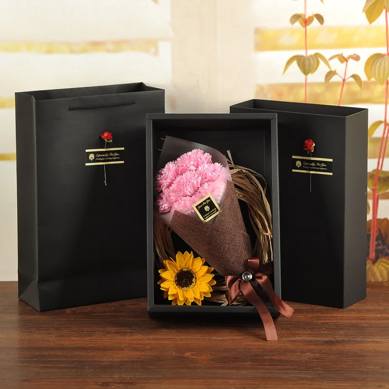 Soap flower gift box ( black box) rose flowers and carnation Valentine's day gifts and mother's day gifts artificial flowers
Soap flower gift box ( black box) rose flowers and carnation Valentine's day gifts and mother's day gifts artificial flowers