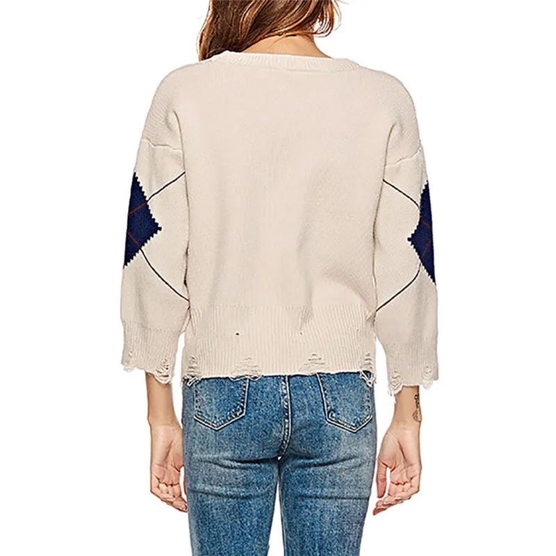 Women Winter Casual O-Neck Plaid Long Sleeve Tops Loose Blouse Pullovers Sweater
Women Winter Casual O-Neck Plaid Long Sleeve Tops Loose Blouse Pullovers Sweater