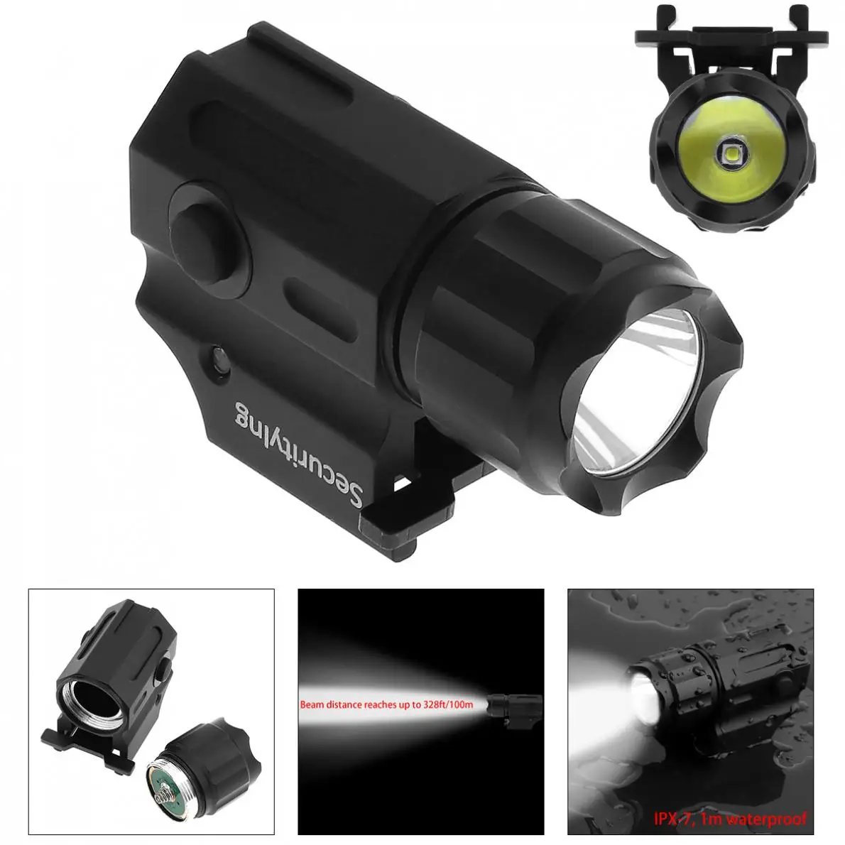 

New Waterproof G03 XP-G R5 LED 210LM Handheld Military Weapon Lights Pistol Torch Light Tactical Flashlight with 2 Modes Light