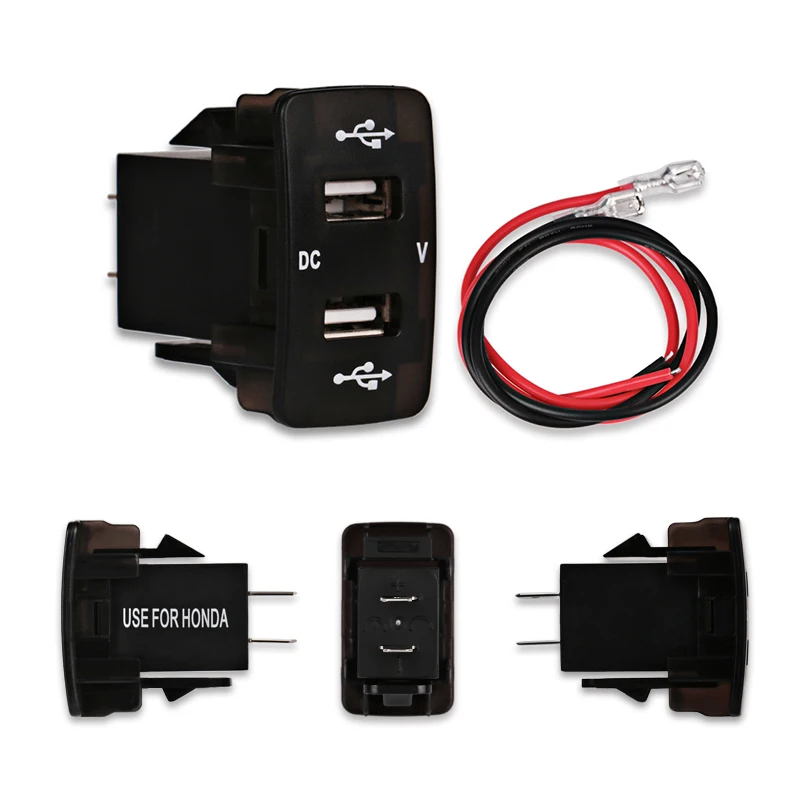 Зарядное устройство с двумя USB портами и цифровым светодиодным дисплеем|display voltage