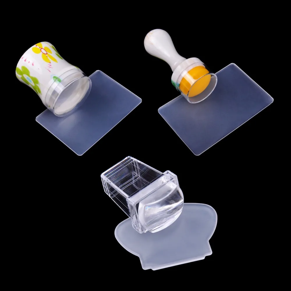 3 sizes Pure Clear Jelly Silicone Nail Art Stamper Scraper with Cap Transparent Nail Stamp Stamping Tool
3 sizes Pure Clear Jelly Silicone Nail Art Stamper Scraper with Cap Transparent Nail Stamp Stamping Tool
