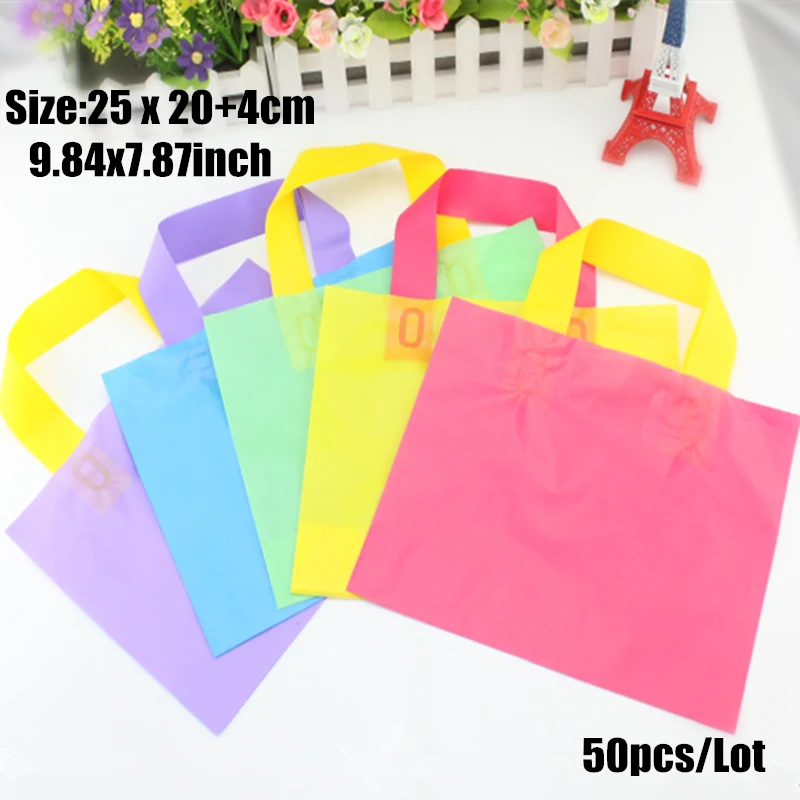 50pcs/lot 25*20+4cm(9.84*7.87'') custom gift bags Plastic Shopping Bags wholesale with Handle promotion Packing Bag Plastic
50pcs/lot 25*20+4cm(9.84*7.87'') custom gift bags Plastic Shopping Bags wholesale with Handle promotion Packing Bag Plastic