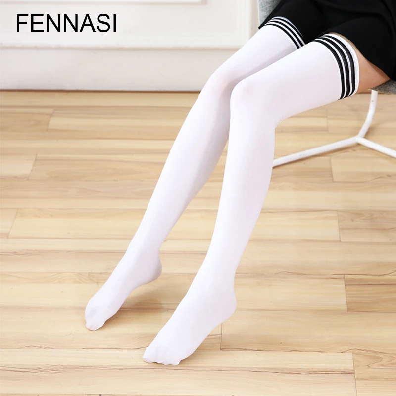 FENNASI Women's White Black Striped Knee High Stockings School Thigh High Long Stockings Female Thigh High High Knee Stockings
FENNASI Women's White Black Striped Knee High Stockings School Thigh High Long Stockings Female Thigh High High Knee Stockings