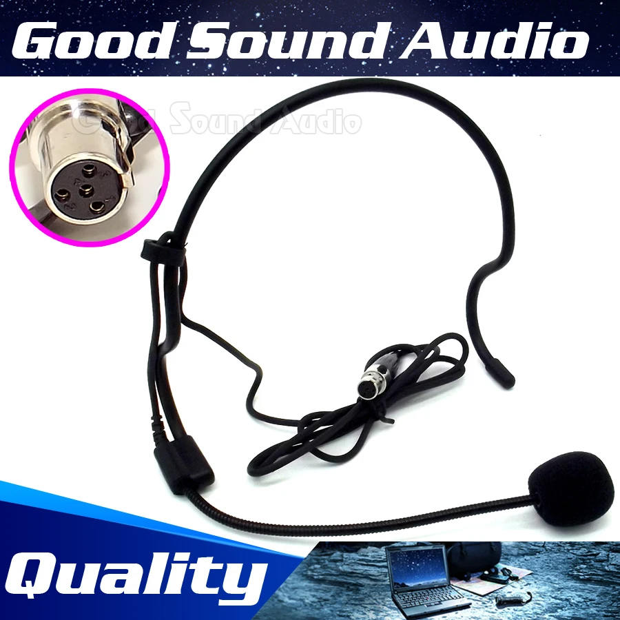 Mini XLR 4 Pin TA4F 4PIN Connector Headband Headworn Mic Earhook Condenser Headset Microphone For SHURE Wireless System Bodybelt
Mini XLR 4 Pin TA4F 4PIN Connector Headband Headworn Mic Earhook Condenser Headset Microphone For SHURE Wireless System Bodybelt