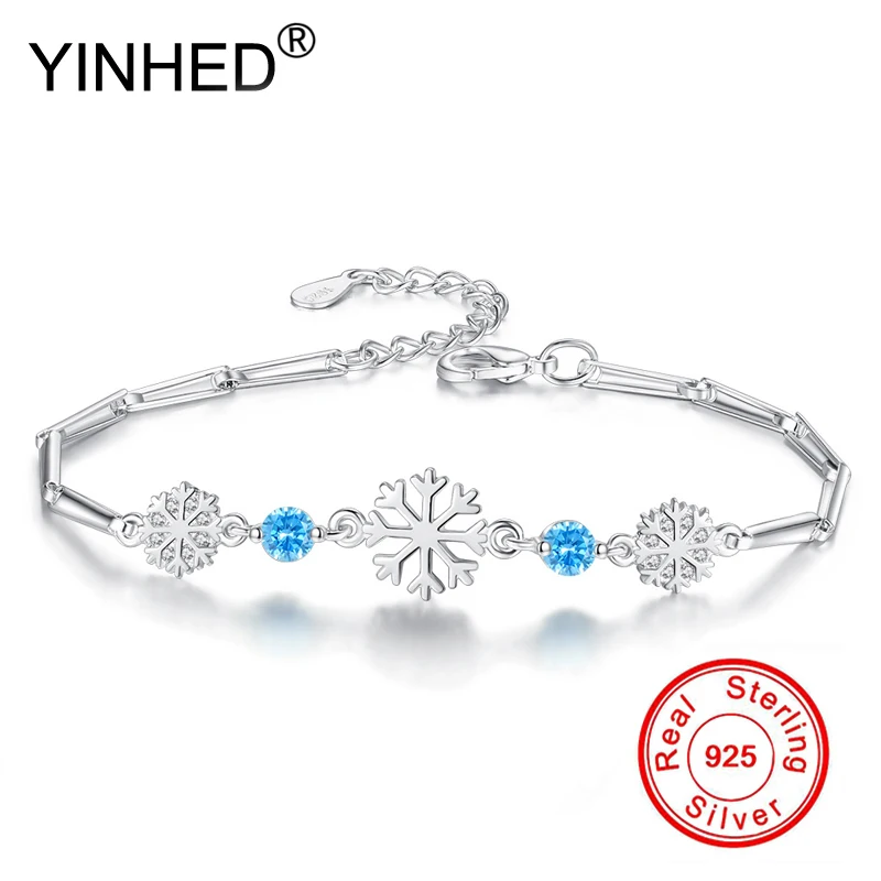 YINHED New Collection 925 Sterling Silver Winter Snowflake Bracelets Women Chain Link Bracelet Jewelry Christmas Gift ZB022
YINHED New Collection 925 Sterling Silver Winter Snowflake Bracelets Women Chain Link Bracelet Jewelry Christmas Gift ZB022