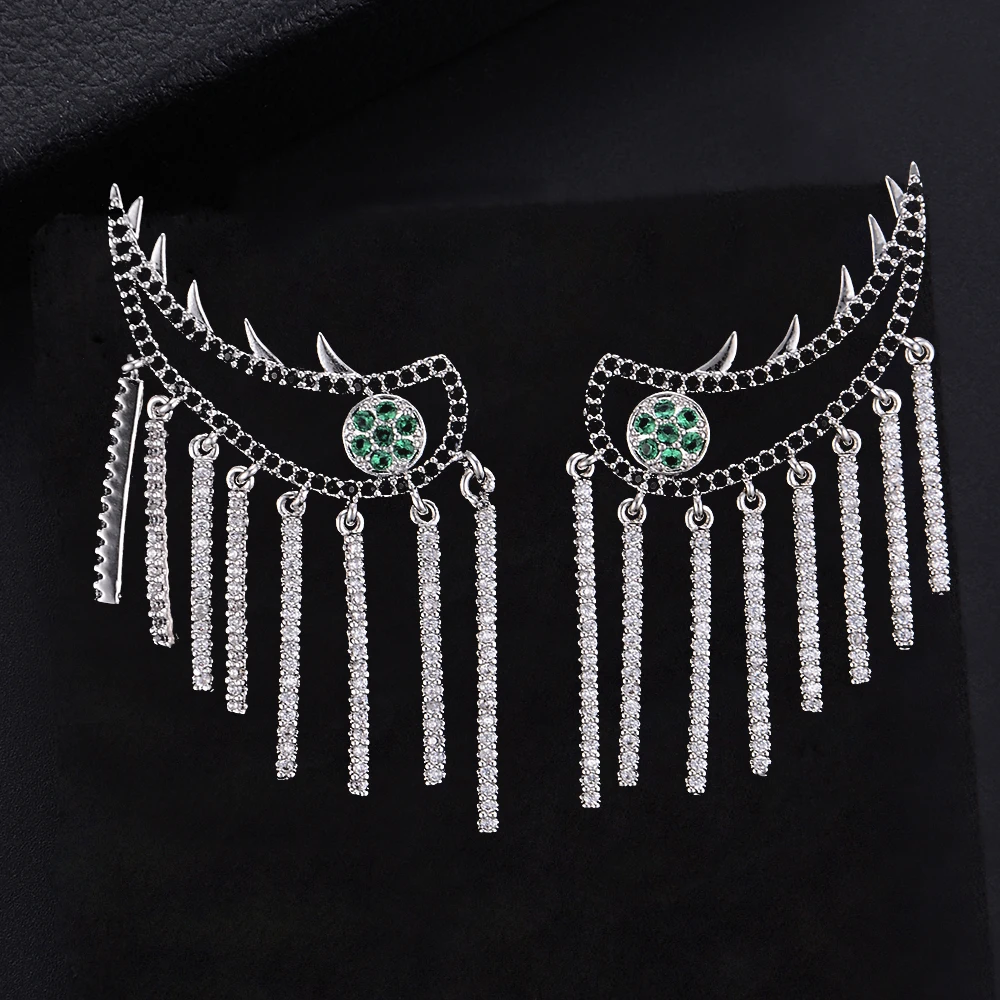 Unique Irregular Beard Hollow Cubic Zirconia Tassel Drop Earrings For Women Girls
Unique Irregular Beard Hollow Cubic Zirconia Tassel Drop Earrings For Women Girls