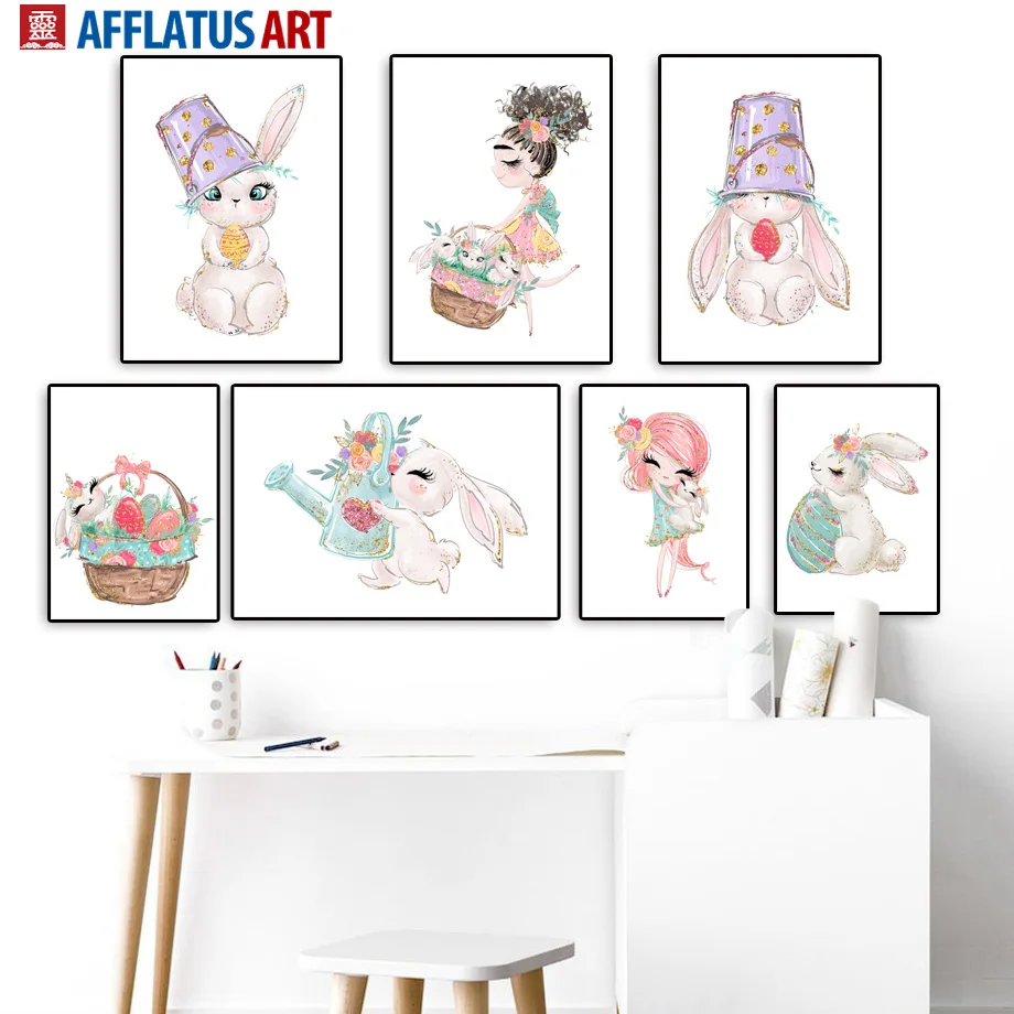 Cute Girl Rabbit Rose Flower Animals Nordic Posters And Prints Wall Art Canvas Painting Nursery Wall Pictures Kids Room Decor
Cute Girl Rabbit Rose Flower Animals Nordic Posters And Prints Wall Art Canvas Painting Nursery Wall Pictures Kids Room Decor