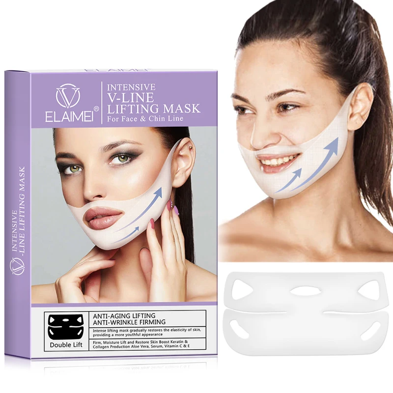 ELAIMEI 4Pcs V Shape Lifting Facial Mask Face Slim Chin Check Neck Lift Peel-off Mask V Shaper Facial Mask Skin Care Tool
ELAIMEI 4Pcs V Shape Lifting Facial Mask Face Slim Chin Check Neck Lift Peel-off Mask V Shaper Facial Mask Skin Care Tool