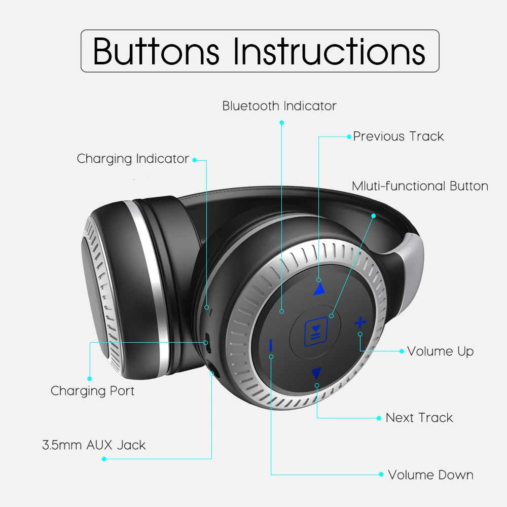 ZEALOT B20 HiFi Stereo Bluetooth Headphone Wireless Headset Super Bass Over Ear Handsfree With Microphone
ZEALOT B20 HiFi Stereo Bluetooth Headphone Wireless Headset Super Bass Over Ear Handsfree With Microphone