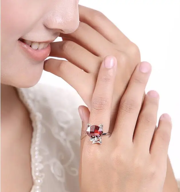 Exquisite Crystals from Swarovski Cute Cat Ring For Women Jewelry Beautiful Finger Party Birthday Gift High Quality
Exquisite Crystals from Swarovski Cute Cat Ring For Women Jewelry Beautiful Finger Party Birthday Gift High Quality