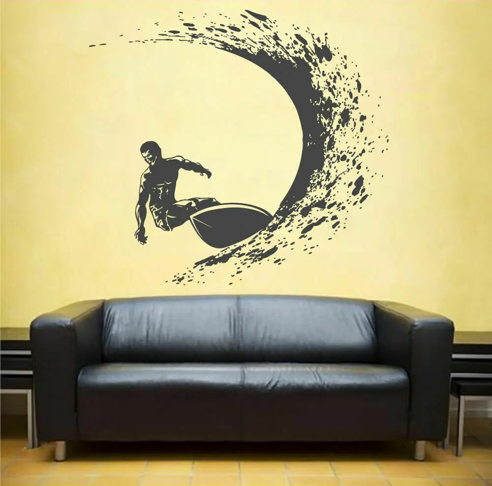 Ocean sports surfing extreme sports lovers vinyl wall decals youth school dormitory seaside home decoration art decal 2CL12
Ocean sports surfing extreme sports lovers vinyl wall decals youth school dormitory seaside home decoration art decal 2CL12