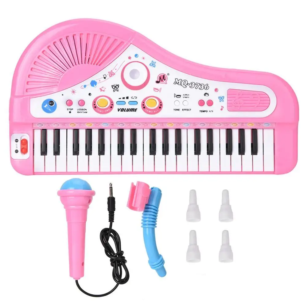 Musical Toys Electronic Keyboard Electric Piano Set of Musical Instruments for Children With Microphone 37 Keyboard for Children
Musical Toys Electronic Keyboard Electric Piano Set of Musical Instruments for Children With Microphone 37 Keyboard for Children