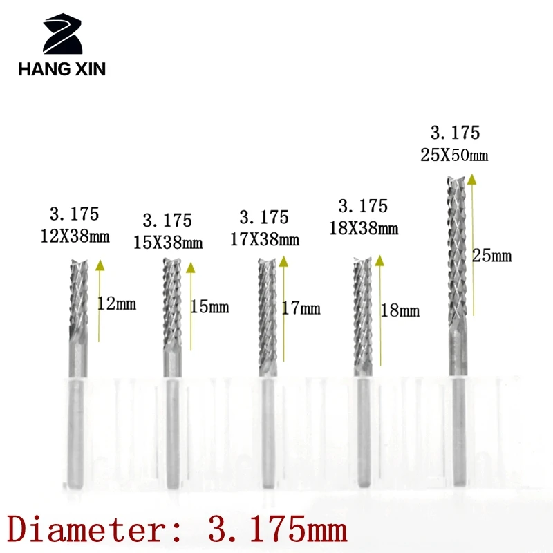 HANGXIN 1pcs 3.175mm 4mm 6mm Tungsten Carbide Strawberry CNC Cutting Machine PCB Engraving Machine End Mill Carpentry router bit
HANGXIN 1pcs 3.175mm 4mm 6mm Tungsten Carbide Strawberry CNC Cutting Machine PCB Engraving Machine End Mill Carpentry router bit