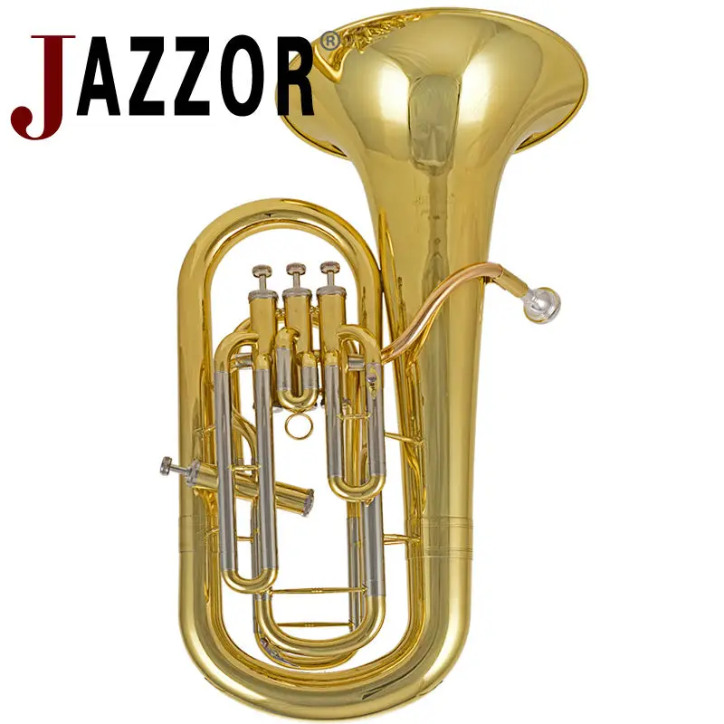 JAZZOR JBEP-1142 Professional Euphonium B Flat Gold Lacquer Brass wind instrument with mouthpiece and case
JAZZOR JBEP-1142 Professional Euphonium B Flat Gold Lacquer Brass wind instrument with mouthpiece and case
