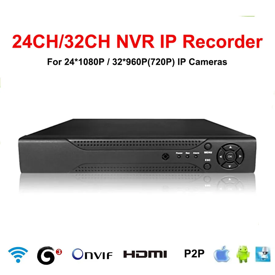 Jivision 32CH NVR CCTV 24CH 1080 P 960 720 32ch HDMI ONVIF P2P облако сети 32 канала сетевой