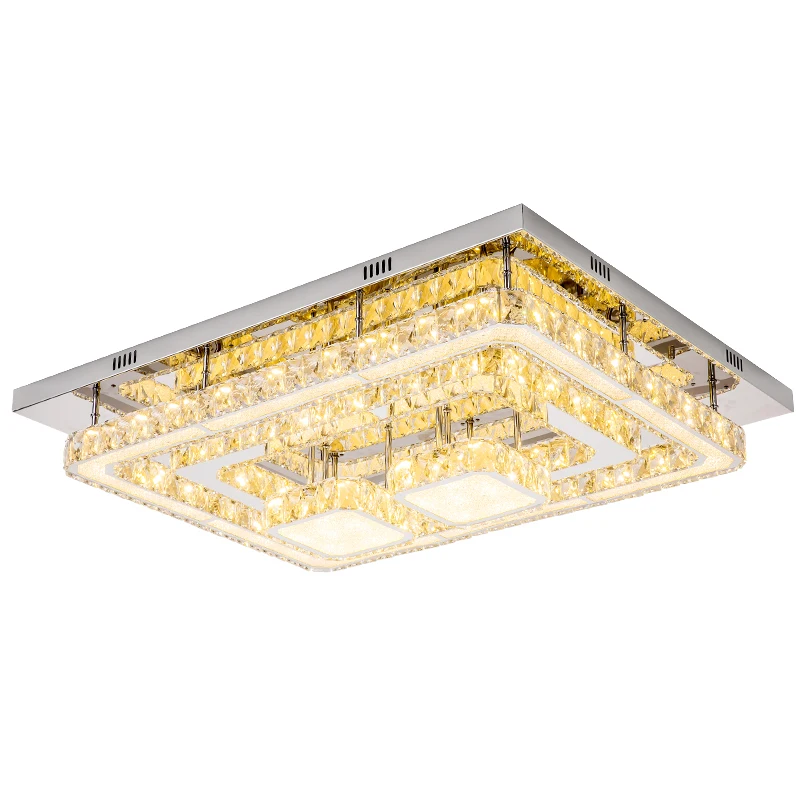 Post-modern Luxury LED Crystal Ceiling Lights Rectangular Crystal Lamp Living Room Fixture LED Lighting Dimming Remote Control
Post-modern Luxury LED Crystal Ceiling Lights Rectangular Crystal Lamp Living Room Fixture LED Lighting Dimming Remote Control