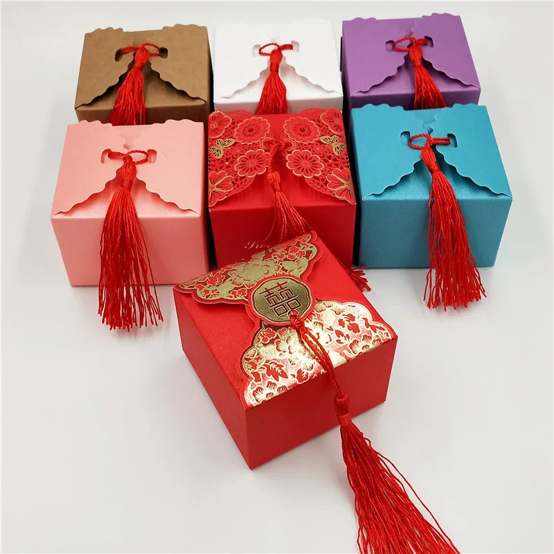 50Pcs/Lot Handmade Kraft Paper Boxes Beautiful Wedding Engagement Candy Birthday Festival Cake Box Cases With Red Tassel String
50Pcs/Lot Handmade Kraft Paper Boxes Beautiful Wedding Engagement Candy Birthday Festival Cake Box Cases With Red Tassel String