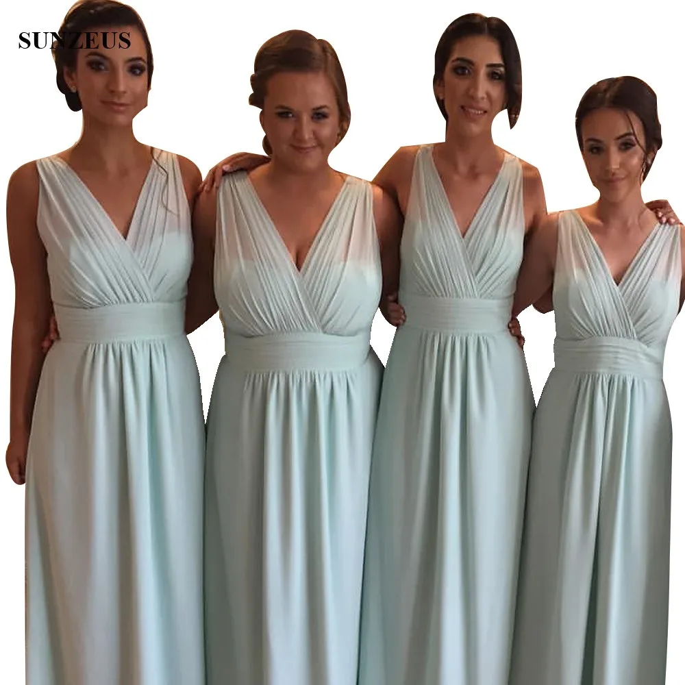 Elegant V-neck Bridesmaid Dress Long Chiffon Party Dresses Wedding A-line Tank Guest Gowns abiti damigella d'onore BDS013
Elegant V-neck Bridesmaid Dress Long Chiffon Party Dresses Wedding A-line Tank Guest Gowns abiti damigella d'onore BDS013