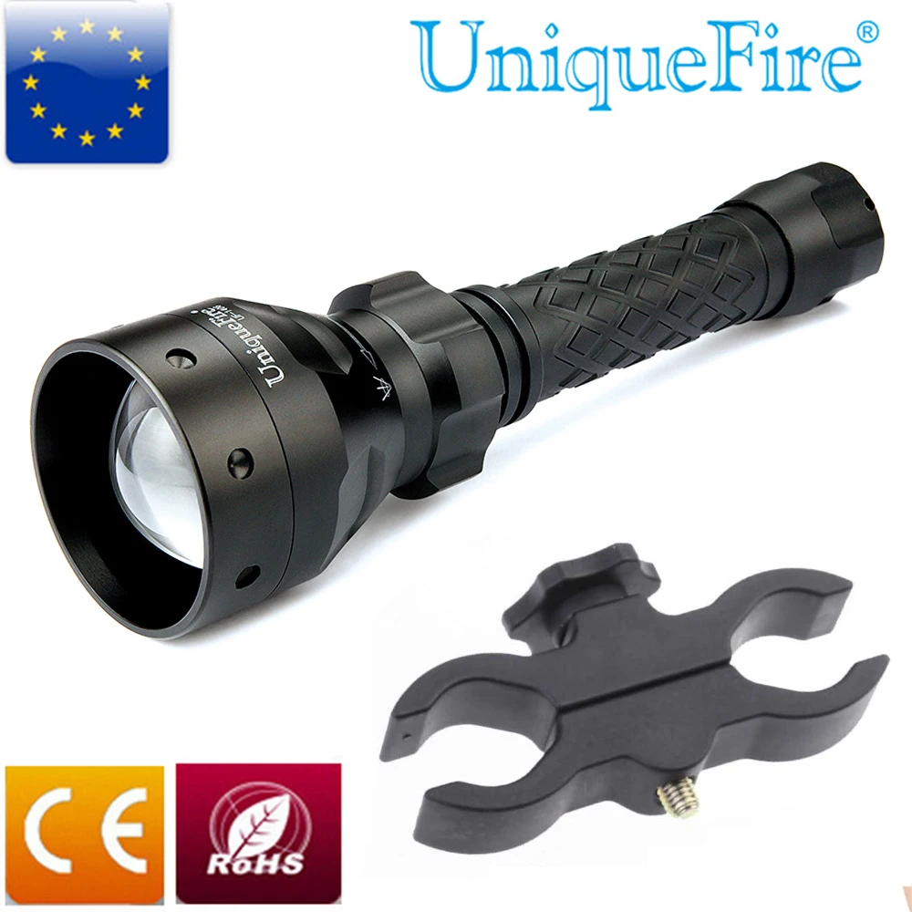 

UniqueFire High Quality 1406 T50 IR940nm Flashlight Zoomable 3 Modes Torch With QQ09 Hunting Scope Mount For Night Using