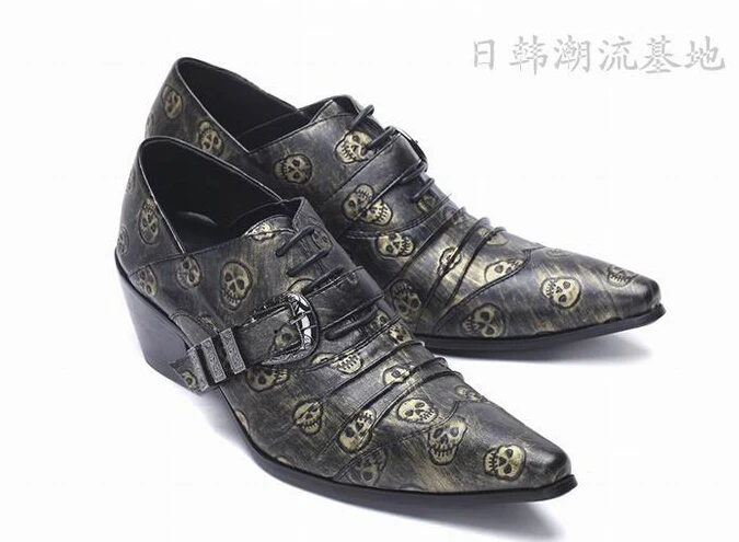 British style pointed skull dress business men's shoes real leather men's fomal dress shoes party oxfords sapato masculino
British style pointed skull dress business men's shoes real leather men's fomal dress shoes party oxfords sapato masculino
