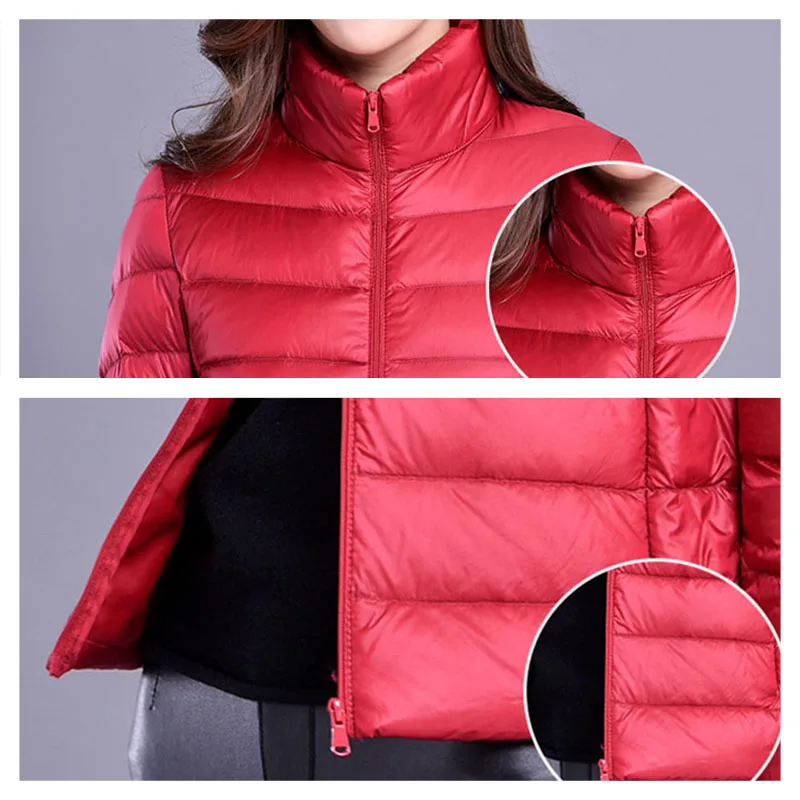 Women Autumn Duck Down Jackets Stand Neck 2018 Spring Female Casual Tops Outwear Light Thin Style Ladies Slim Coats Good Quality
Women Autumn Duck Down Jackets Stand Neck 2018 Spring Female Casual Tops Outwear Light Thin Style Ladies Slim Coats Good Quality
