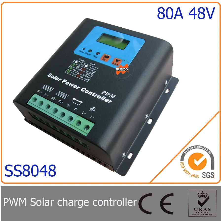 80A 48V PWM Solar Charge Controller with LED&LCD Display, Auto-Identification Voltage, MCU design with excellent performance
80A 48V PWM Solar Charge Controller with LED&LCD Display, Auto-Identification Voltage, MCU design with excellent performance