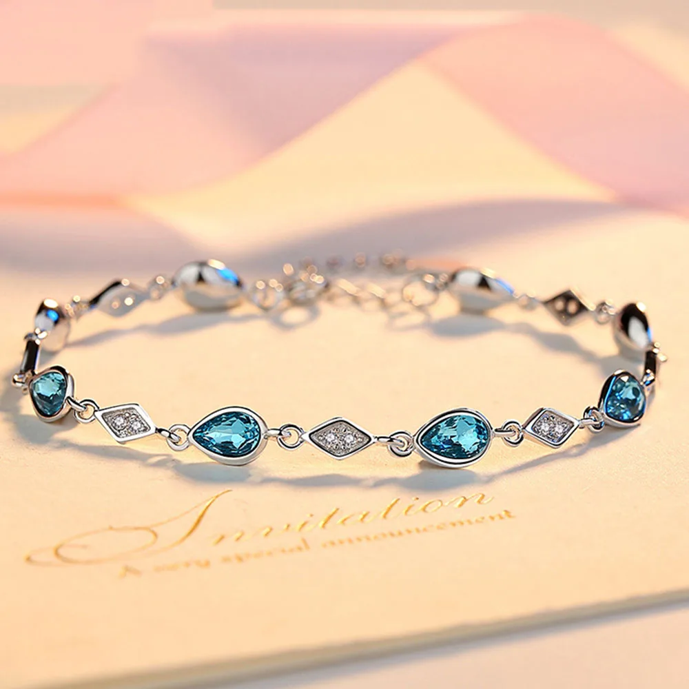 Authentic 925 Sterling Silver Bracelet Fashion Jewelry Austrian Crystal Bracelets Bangles For Women Wedding Party Jewelry Gift
Authentic 925 Sterling Silver Bracelet Fashion Jewelry Austrian Crystal Bracelets Bangles For Women Wedding Party Jewelry Gift