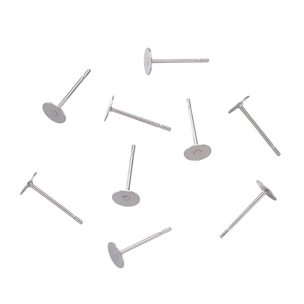 Pandahall 500pcs/lot 12x5mm 304 Stainless Steel Flat Round Blank Peg Ear Stud Earrings Components Earring Accessories Pin: 0.6mm
Pandahall 500pcs/lot 12x5mm 304 Stainless Steel Flat Round Blank Peg Ear Stud Earrings Components Earring Accessories Pin: 0.6mm