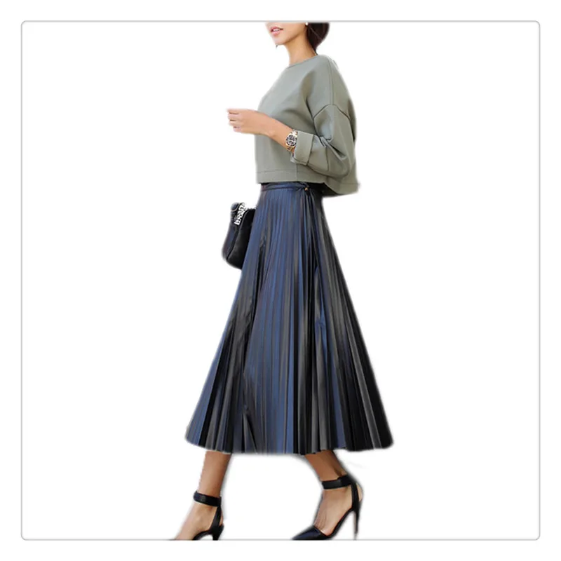 Sping and Winter PU Leather Skirt new retro high waist thin black skirt bust pleated 2021 new style
Sping and Winter PU Leather Skirt new retro high waist thin black skirt bust pleated 2021 new style