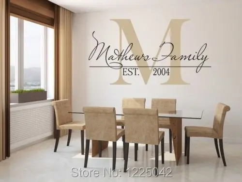 Wall Decal Sticker Art Vinyl Custom Family Name Words Lettering Decor size 56x120cm
Wall Decal Sticker Art Vinyl Custom Family Name Words Lettering Decor size 56x120cm