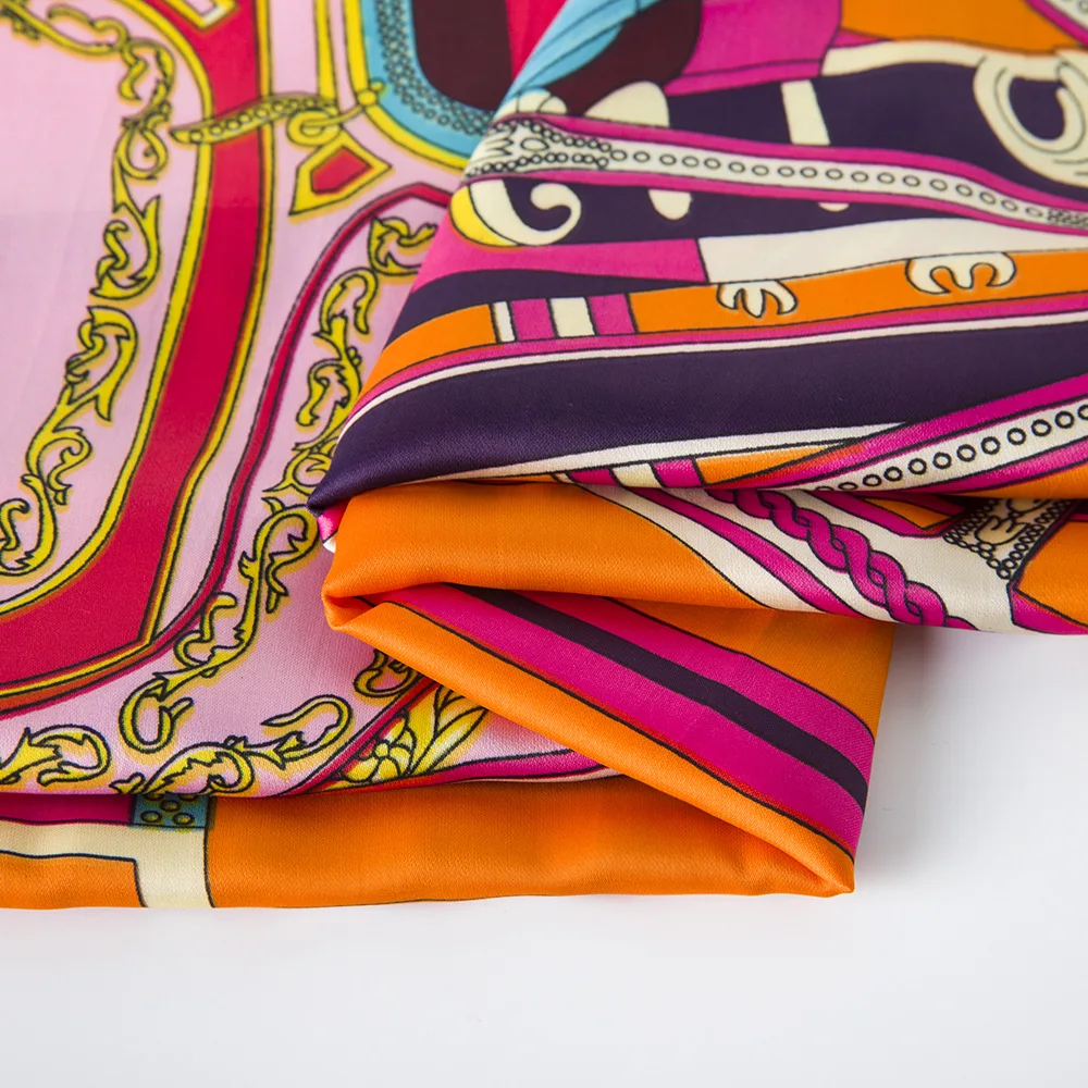 ionasi Female Foulard Euro Design Small Hijab Wagon Wheel Print Square Scarves Luxury Brand Women Scarf Silk Bandana 60cm x 60cm
ionasi Female Foulard Euro Design Small Hijab Wagon Wheel Print Square Scarves Luxury Brand Women Scarf Silk Bandana 60cm x 60cm