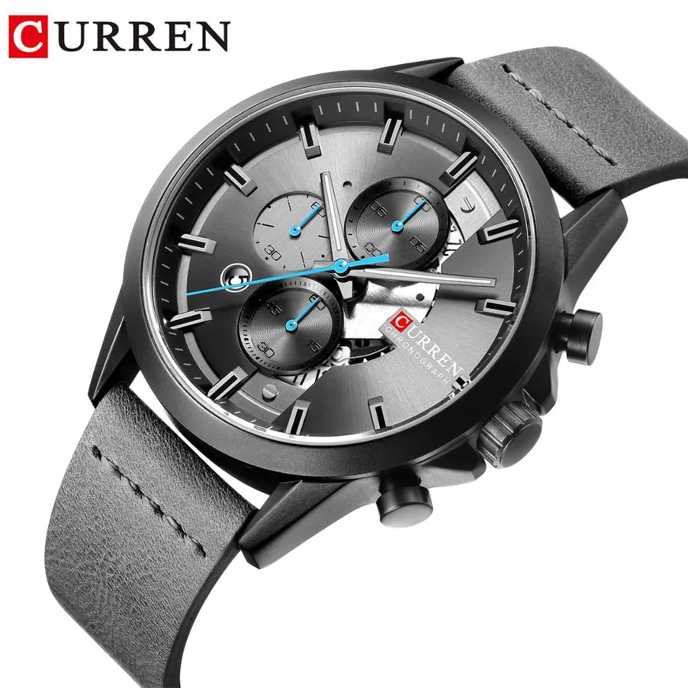 CURREN Sports Leather Watch Chronograph Brand Luxury Watches Quartz Wristwatch Business Calendar Quartz Clock
CURREN Sports Leather Watch Chronograph Brand Luxury Watches Quartz Wristwatch Business Calendar Quartz Clock