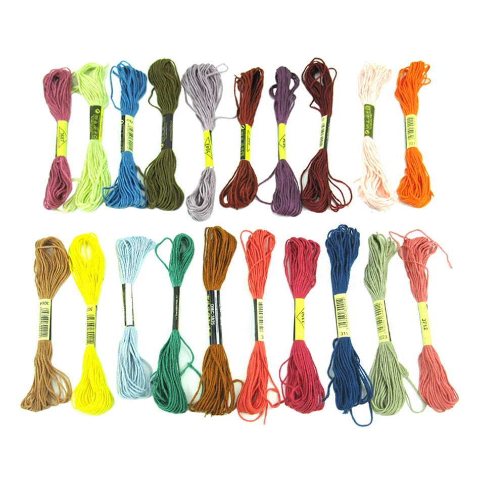 DMC Embroidery Floss 100 mix Colors Cross Stitch Cotton Thread cross-stitch kit accessories dmc Sewing Skeins Craft | Дом и сад