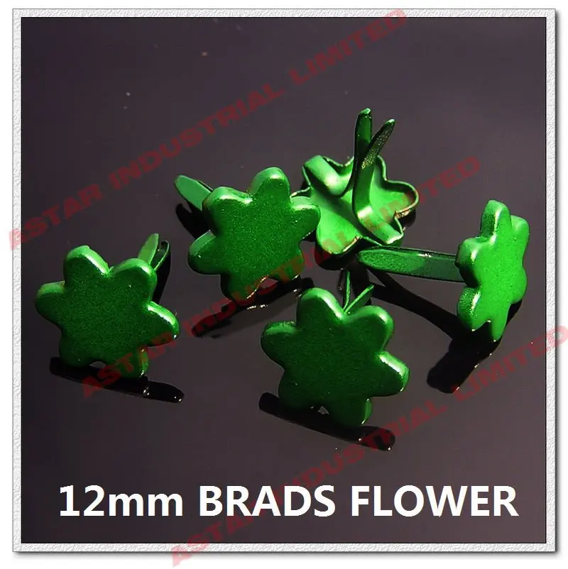 PROMOTION! 12mm Green Flower scrapbooking Brads, Small round nails metal brad, Free Shipping
PROMOTION! 12mm Green Flower scrapbooking Brads, Small round nails metal brad, Free Shipping
