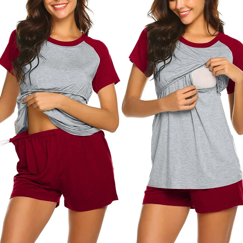 Summer Maternity Pjs Pyjamas Soft Rayon with Lift Up Breastfeeding Panel Nursing Sleepwear Lactation Clothes Big Size S-XXXL
Summer Maternity Pjs Pyjamas Soft Rayon with Lift Up Breastfeeding Panel Nursing Sleepwear Lactation Clothes Big Size S-XXXL